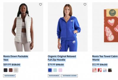 Roots Canada Early Boxing Week Sale Now LIVE: Save up to 30%