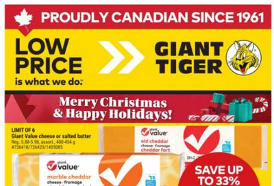Giant Tiger Canada Boxing Day Deals: Giant Value Butter or Cheese $3.98 + More