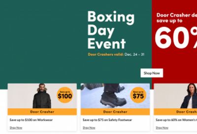 Mark’s Canada Boxing Day Event: Doorcrashers up to 60% off + More