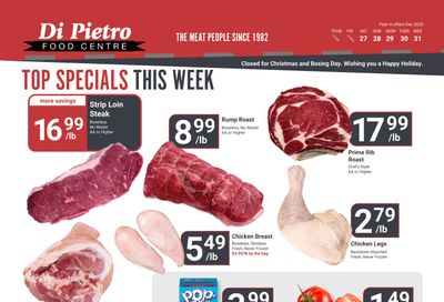 Di Pietro Food Centre Flyer December 27 to 31