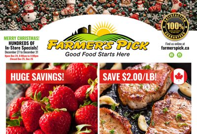 Farmer's Pick Flyer December 27 to 31