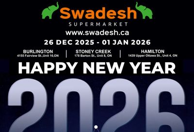Swadesh Supermarket Flyer December 26 to January 1
