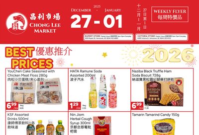 Chong Lee Market Flyer December 27 to January 1