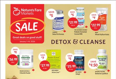 Nature's Fare Markets Flyer January 1 to 14