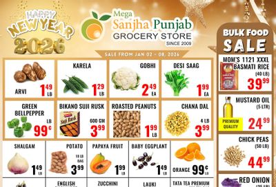 Sanjha Punjab Grocery Store Flyer January 2 to 8