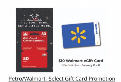 Walmart Canada Gift Card Offers January 15th – 22nd