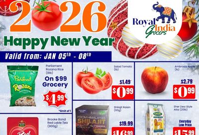 Royal India Grocers Flyer January 5 to 8