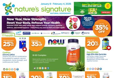 Nature's Signature Flyer January 8 to February 4