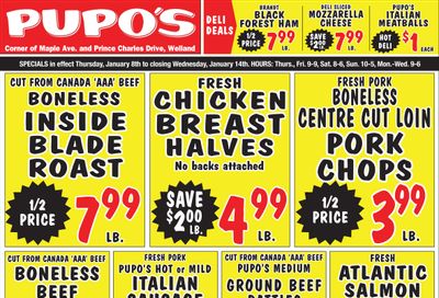 Pupo's Food Market Flyer January 8 to 14
