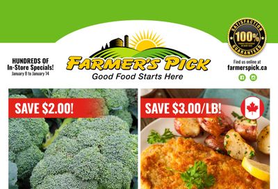 Farmer's Pick Flyer January 8 to 14