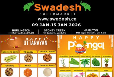 Swadesh Supermarket Flyer January 9 to 15