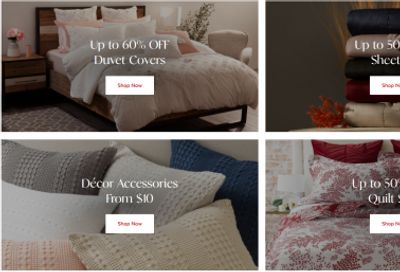 QE Home Quilts Etc Canada White Sale: up to $80 Off Duvets + 25% off Pillows + Clearance up to 60% off