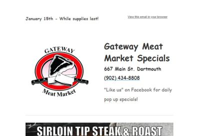 Gateway Meat Market Flyer January 15 to 21