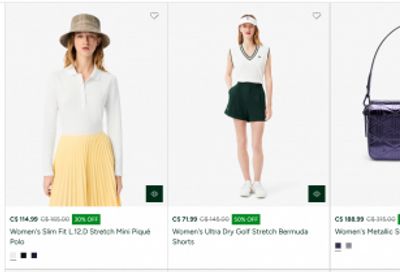 Lacoste Canada: Semi-Annual Sale up to 50%