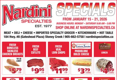 Nardini Specialties Flyer January 15 to 21