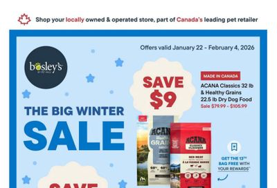 Bosley's by PetValu Flyer January 22 to February 4