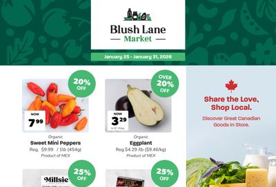Blush Lane Organic Market Flyer January 25 to 31