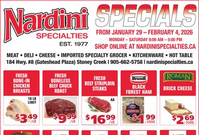 Nardini Specialties Flyer January 29 to February 4