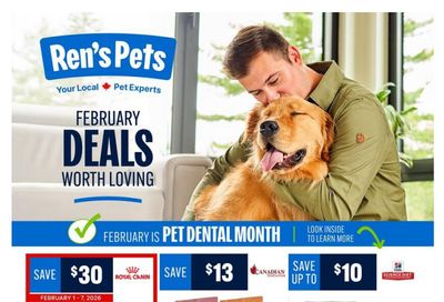 Ren's Pets Pet Monthly Flyer February 1 to 28