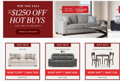 Ashley HomeStore Canada Red Tag Sale: Save up to $1250