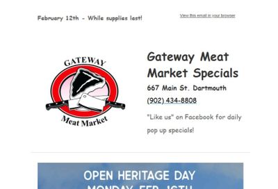 Gateway Meat Market Flyer February 12 to 18