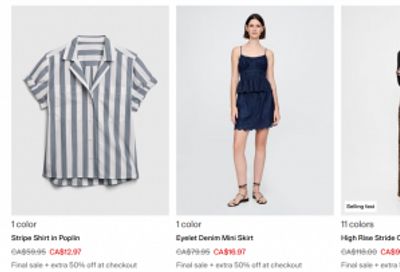 Gap Canada Long Weekend Event: 40-60% off Select Styles + Extra 50% off Clearance