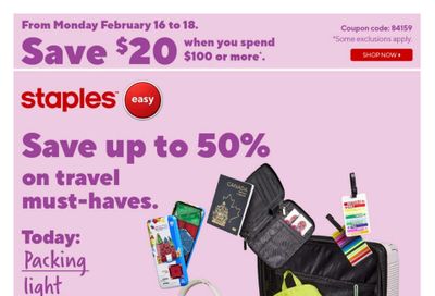 Staples Flyer February 13 to 19