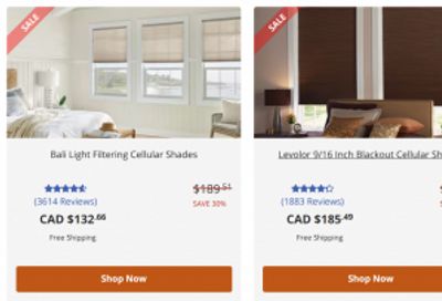 Blinds Canada Family Day Sale: Save 30% off Sitewide with Promo Code