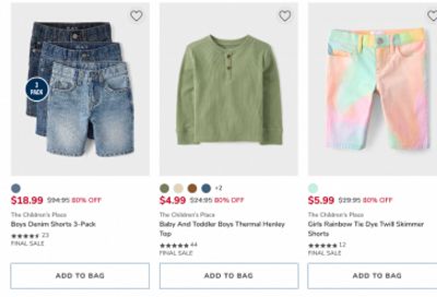 The Children’s Place & Gymboree Canada: Save 50-80% on Almost Everything