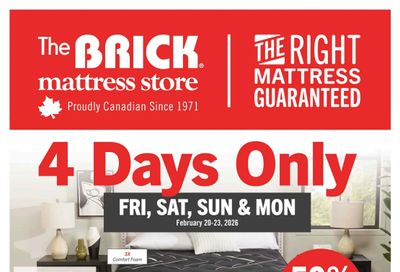The Brick Mattress Store Flyer February 18 to March 5