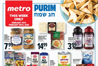 Metro (ON) Purim Flyer February 19 to 25