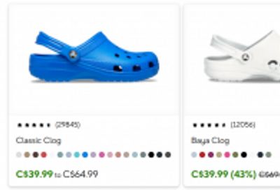 Crocs Canada: Sale up to 50% off