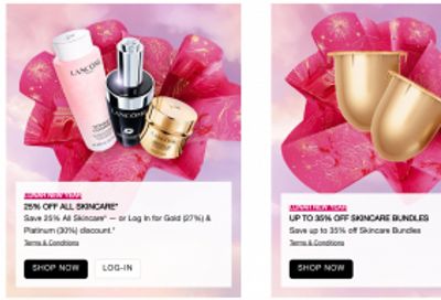 Lancôme Canada Lunar New Year Deals: 25% off All Skin Care + Free Gift When You Spend $300 + More