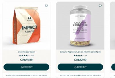 MyProtein Canada: 50% off Fitness Favourites with Promo Code