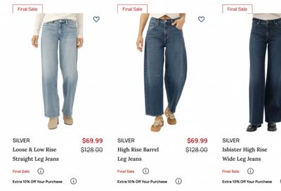 Bootlegger Canada: up to 40% off Select Silver Styles + Clearance + Extra 10% off