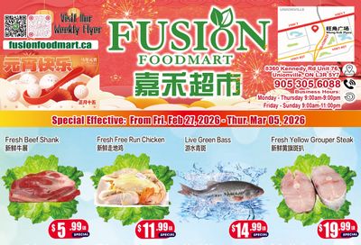 Fusion Supermarket (Unionville)  Flyer February 27 to March 5