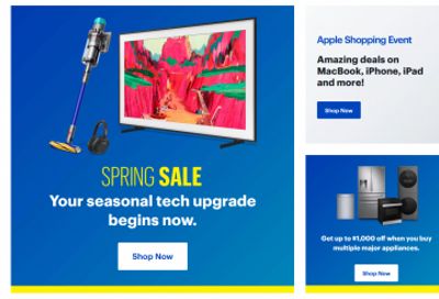 Best Buy Canada Spring Sale: Save up to $400 on Select Laptops, up to $1,000 on Big Screen TVs + More