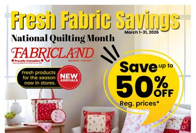 Fabricland (ON) Flyer March 1 to 31