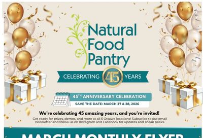 Natural Food Pantry Flyer March 1 to 31