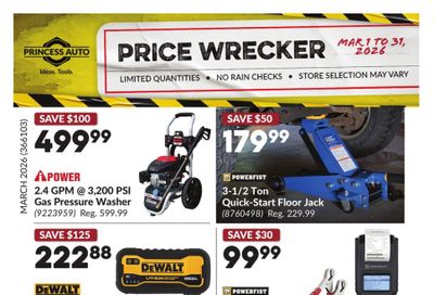 Princess Auto Price Wrecker Flyer March 1 to 31