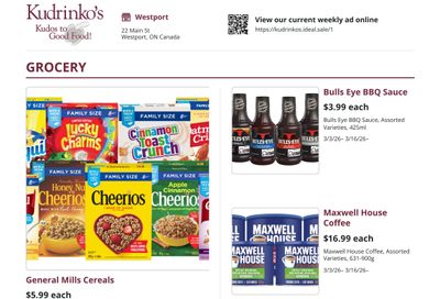 Kudrinko's Flyer March 3 to 16