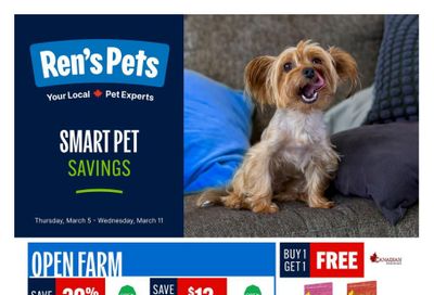Ren's Pets Flyer March 5 to 11