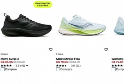 Saucony Canada Sale: Save up to 50% Off Running Shoes, Clothing, Accessories & More