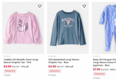 Carter’s OshKosh B’gosh Canada: Up to 50% off Sitewide + Clearance up to 70% off