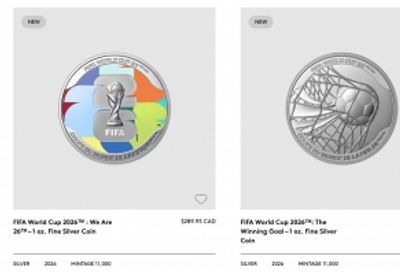 Royal Canadian Mint FIFA World Cup 2026 + New Releases