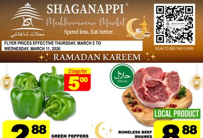 Shaganappi Mediterranean Market Flyer March 5 to 11