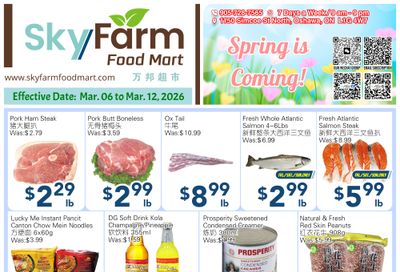 SkyFarm Food Mart Flyer March 6 to 12
