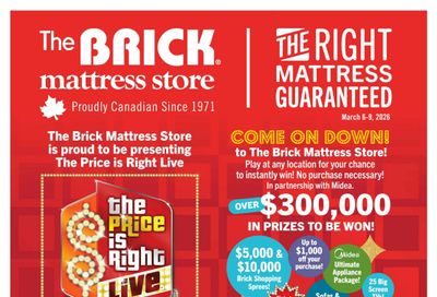 The Brick Mattress Store Flyer March 6 to 18
