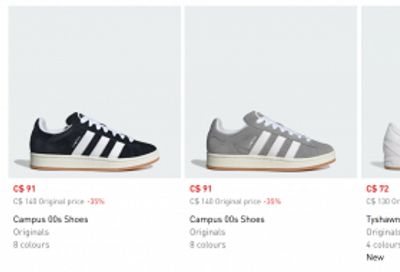 Adidas Canada & Outlet Spring Kickoff Sale: Save up to 50% Off Clothes, Shoes & Accessories