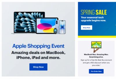Best Buy Canada: Apple Shopping Event + Spring Sale